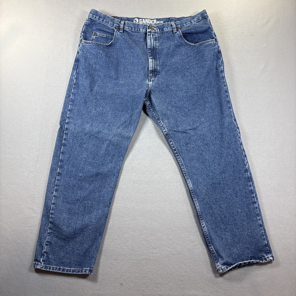 Gander MTN Mountain Men's Denim Blue Jeans Size 42x30 Blue‎ Outdoors Relaxed